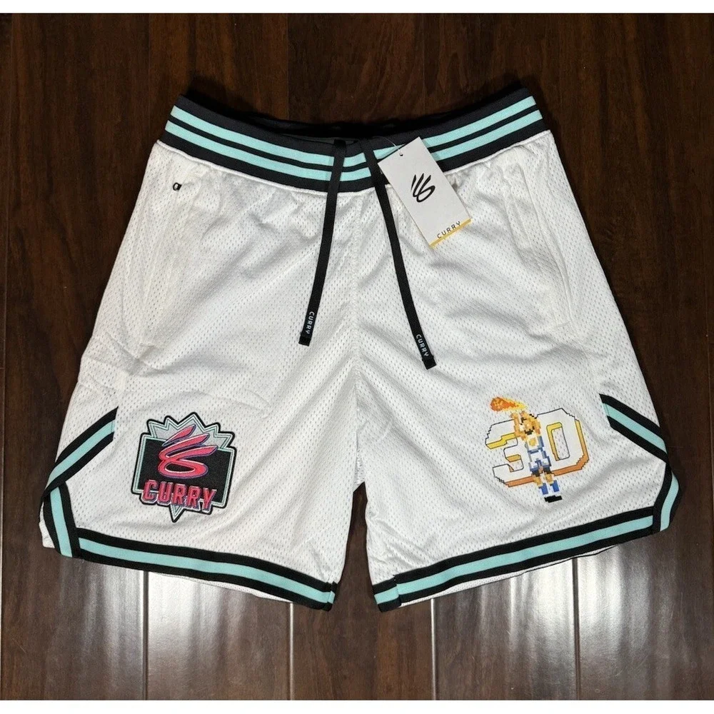 UNDER ARMOUR x Steph Curry NBA Jam Basketball Shorts White Mens Sz 2XL *NEW* $90